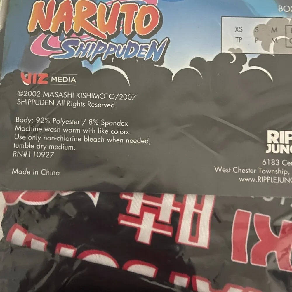 Naruto Shippuden Men’s Boxer Briefs Size Large Two Pair Anime Merch
